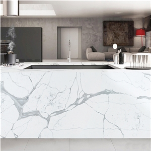 Calacatta Series Polished Infiniti Quartz Big Slab