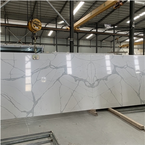 Calacatta Series Polished Infiniti Quartz Big Slab