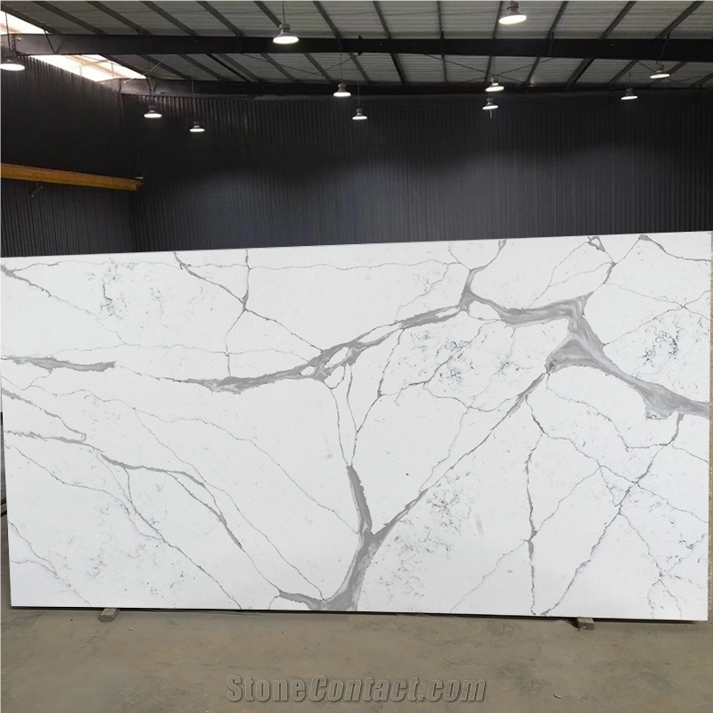 Calacatta Series Polished Infiniti Quartz Big Slab
