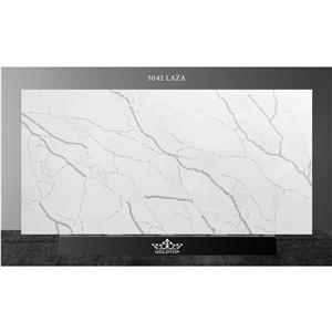 Calacatta Series Quartz Stone Laza White Quartz Big Slab