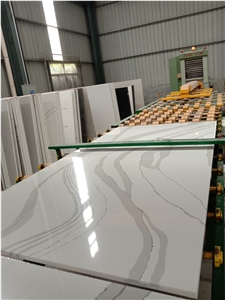Calacatta White Quartz Countertop For Kitchen, Bar Top
