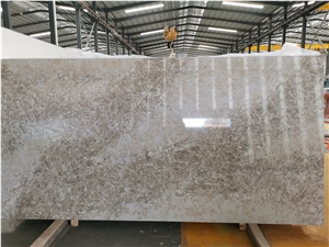 Crystal White Quartz Stone Slabs & Tiles, Engineered Stone