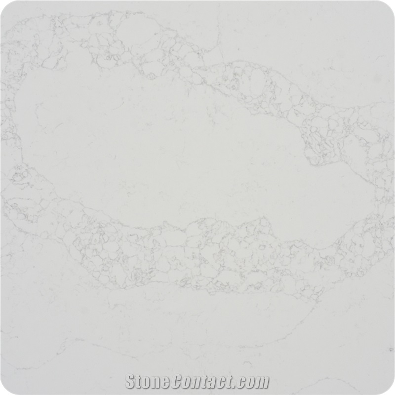 Elegant White Moon Artificial Quartz Slabs And Tiles