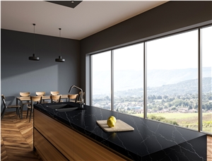Empira Black Artificial Stone Quartz Kitchen Countertops