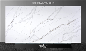 Engineered Stone Calacatta Quratz With Gold Veins