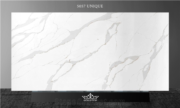 Engineered Stone Calacatta Quratz With Gold Veins
