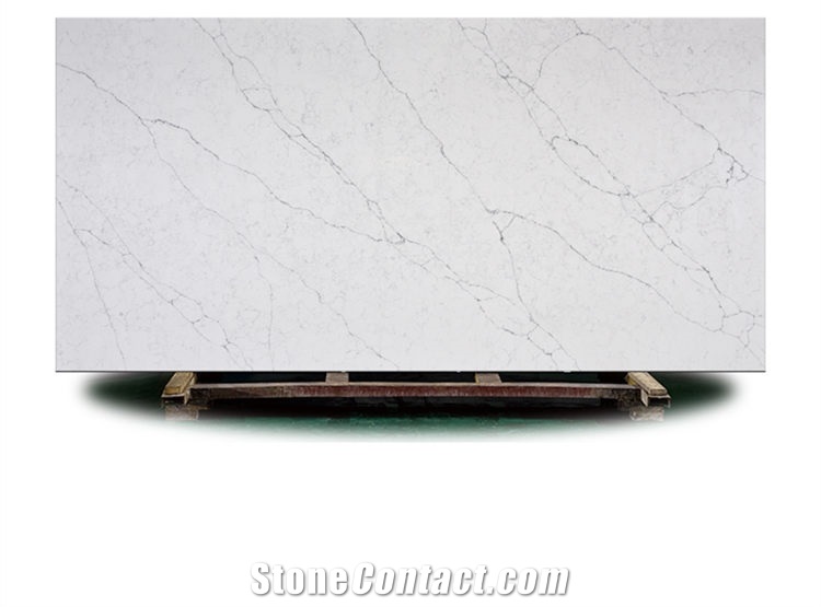 Fashion Design 20 30Mm  Calacatta Quartz Slab Tiles