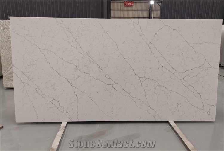 Fashion Design 20 30Mm  Calacatta Quartz Slab Tiles