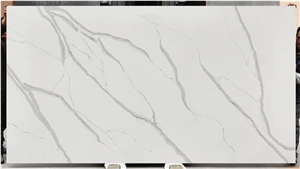 Fashion Design Style Calacatta White Quartz Jumbo Slabs,Tile