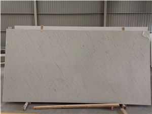 High Quality Bianca Veno Quartz Slab With Grey Veins