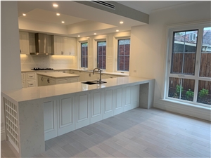 Hot Sale Bianco Carrara Quartz Slab For Kitchen