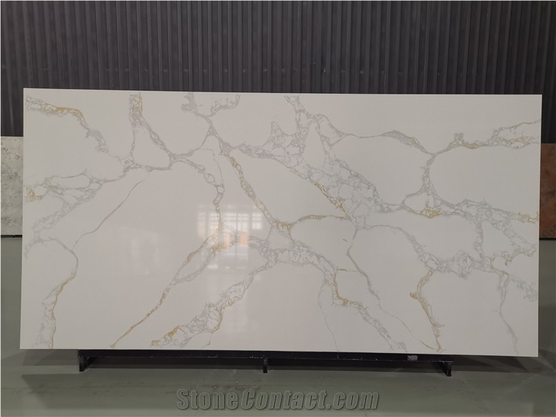 Hot Sale High Quality Calacatta Artificial Quartz Big Slab