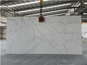 Hot Sale High Quality Calacatta Artificial Quartz Big Slab