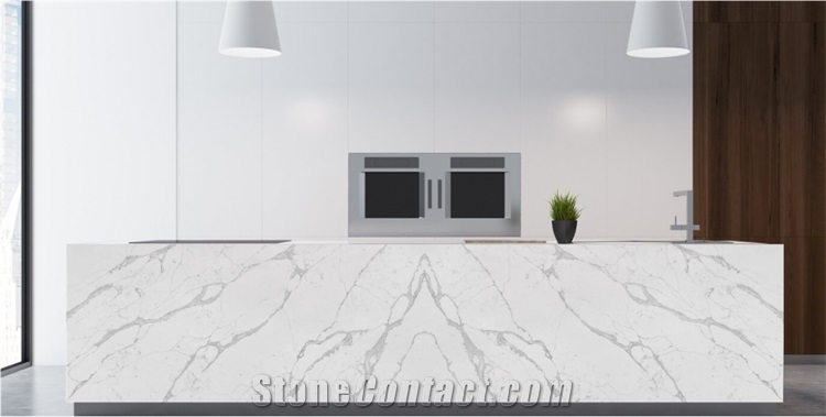 Hot Sale Pattern Calacatta Quartz Big Slabs Tiles
