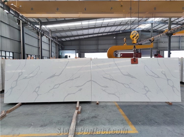 Hot Sale Pattern Calacatta Quartz Big Slabs Tiles