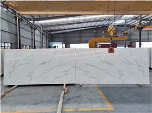 Hot Sale Pattern Calacatta Quartz Big Slabs Tiles
