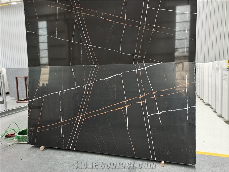 Hot Sales Tiles Slab 5048 Lauren Gold Artificial Quartz