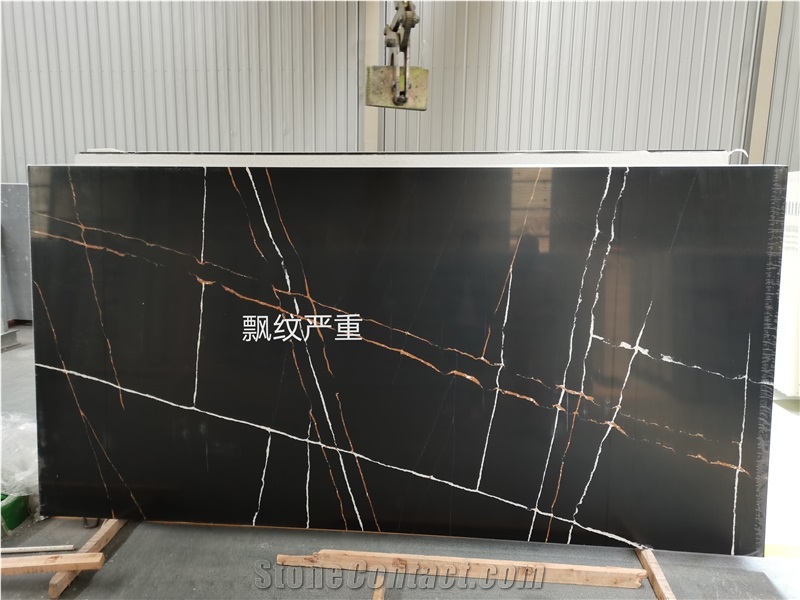 Hot Sales Tiles Slab 5048 Lauren Gold Artificial Quartz