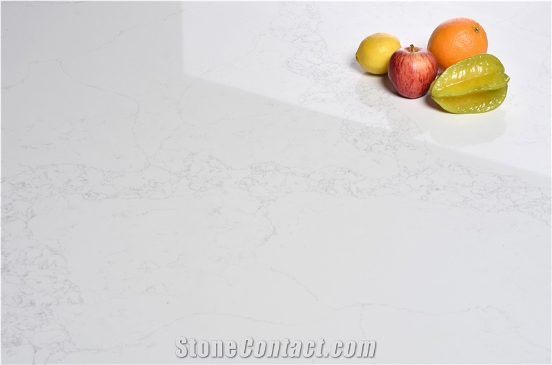 Moon Calacatta Artificial Stone Quartz Slab For Bathroom