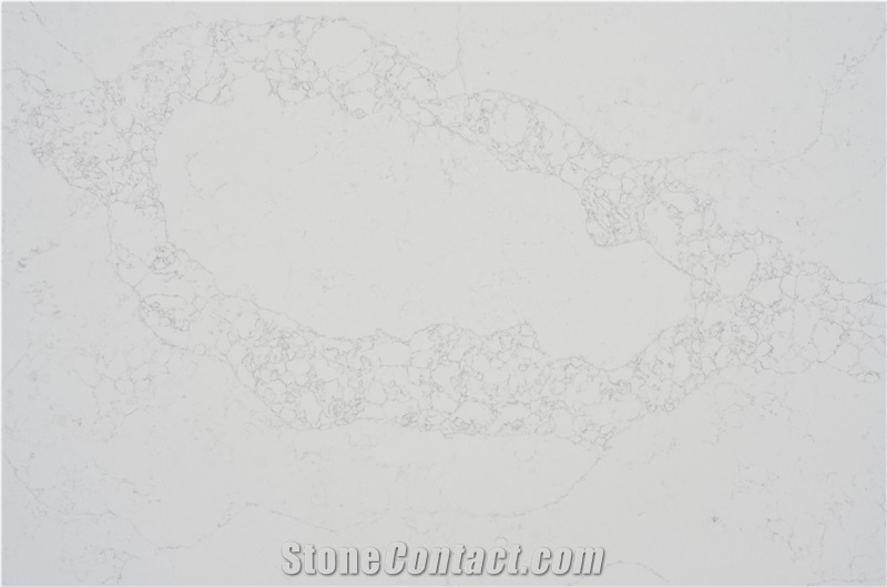 Moon Calacatta Artificial Stone Quartz Slab For Bathroom