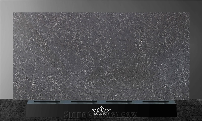 New Grey Calacatta Night Sunny Artificial Quartz Big Slab