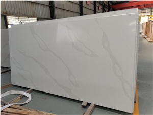 Strong Practicality Calacatta Series Unique Quartz Big Slab