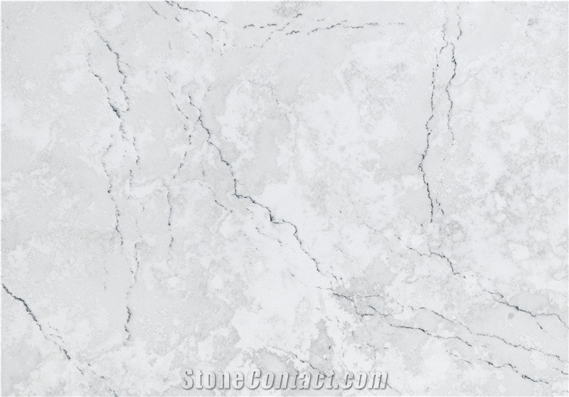 White Quartz Stone Countertop For Kitchen