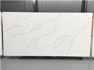 White Scotch Quartz Kitchen Island Countertops