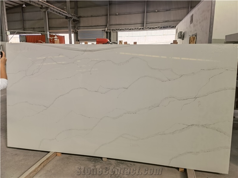Wholesale Calacatta Series Wave Quartz Big Slab