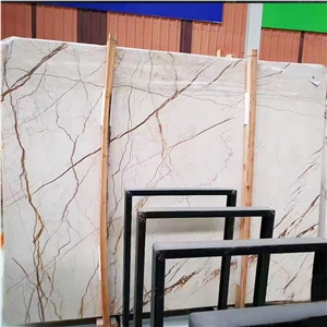 Customized Size And Style Gold Marble Stone Slabs