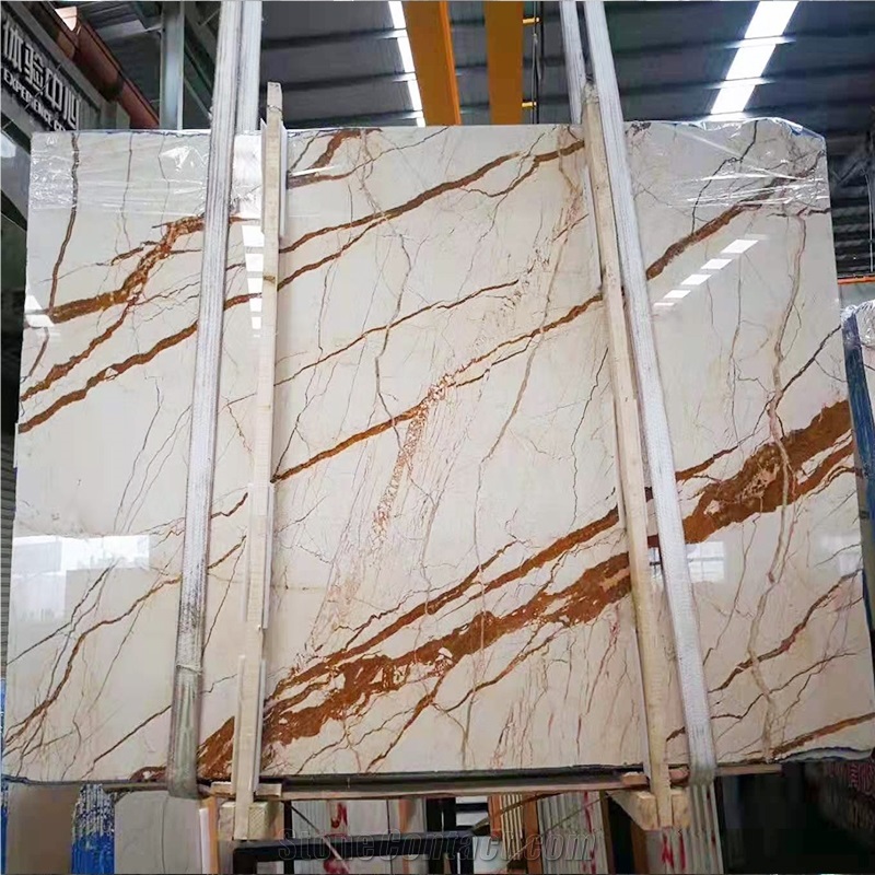 Customized Size And Style Gold Marble Stone Slabs