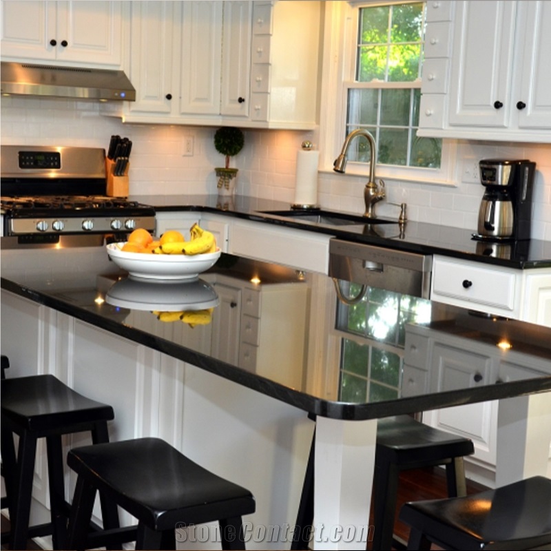 Cut To Size Chinese Price Black Granite Slabs Countertop