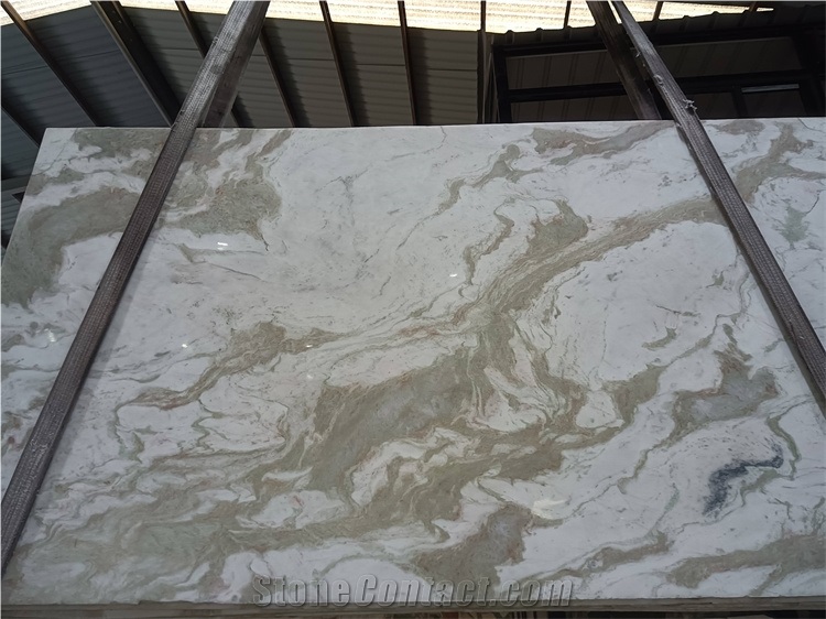 Excellent View Natural Fantasy Green Marble Wall Floor Tiles