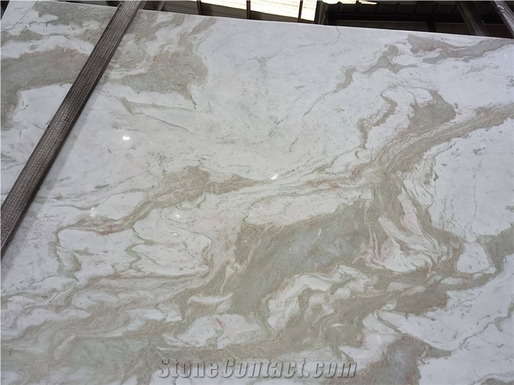 Excellent View Natural Fantasy Green Marble Wall Floor Tiles