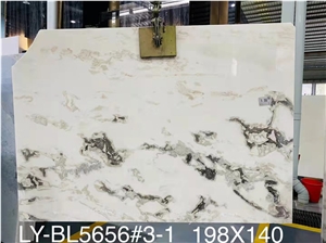 Gray White Color Natural Marble Stone Slab For Background