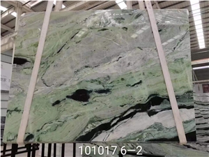Luxury Natural Stone Green Cold Ice Jade Marble Slab