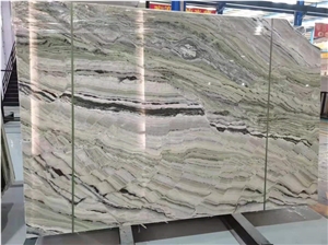 Luxury Natural Stone Green Cold Ice Jade Marble Slab