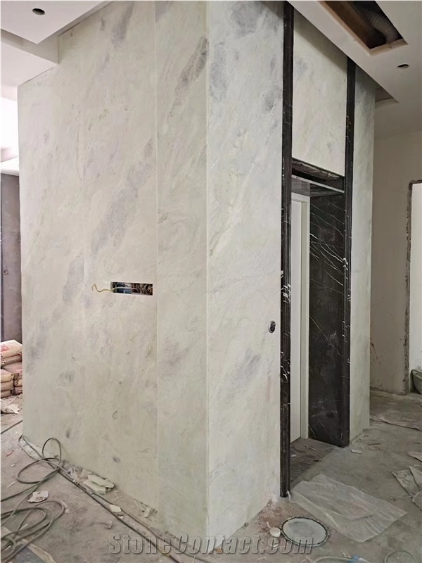 Luxury Slab Natural Stone Blue Color Blue Sky For Wall