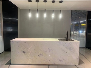 Luxury Slab Natural Stone Blue Color Blue Sky For Wall