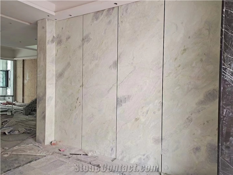 Luxury Slab Natural Stone Blue Color Blue Sky For Wall
