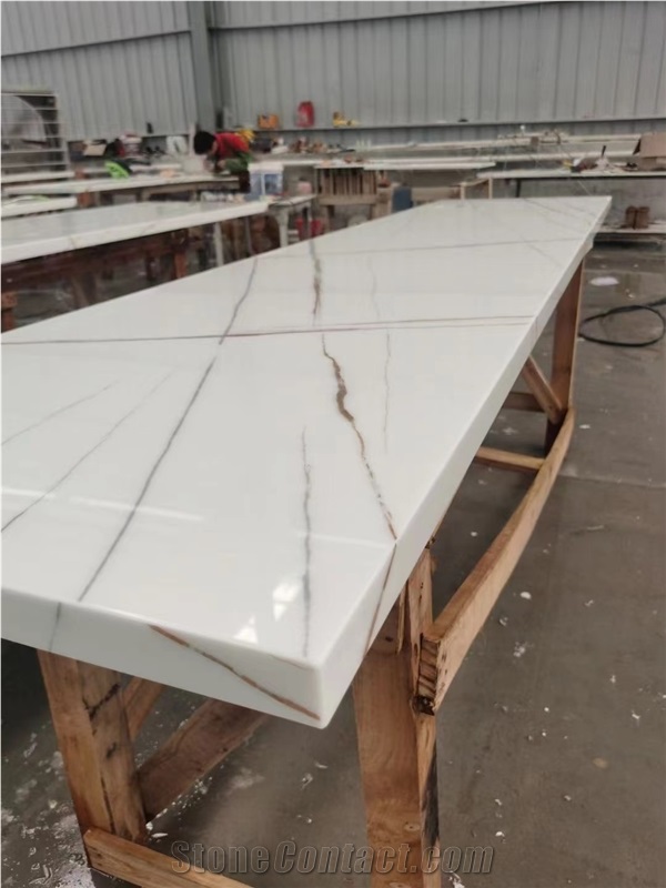 Calacatta Gold Marble Look Countertops Nano Stone Panel