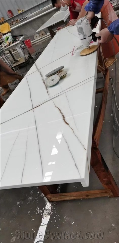 Calacatta Gold Marble Look Countertops Nano Stone Panel
