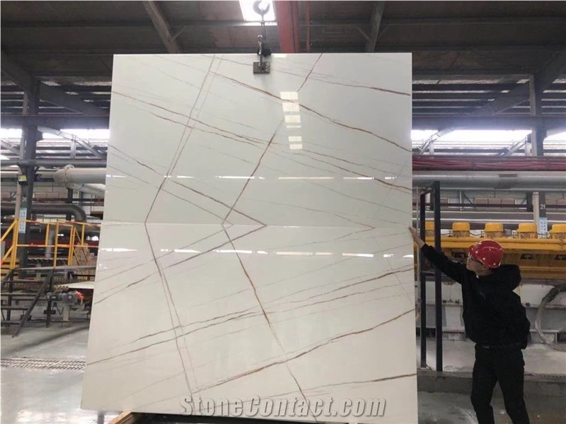 Nano Glass Panel Calacatta Gold Marble Look Super Quality
