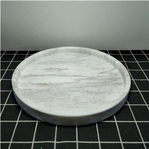Bianco Carrara Marble Soap Dish Dispenser Toothbrush Holder