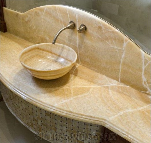 Honey Onyx Backlit Stone Wall Tiles