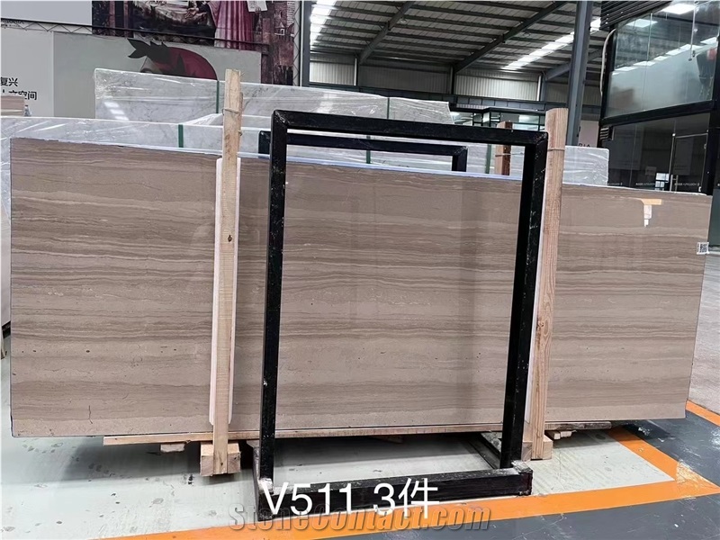 Italian Beige Color Wooden Marble Serpeggiante