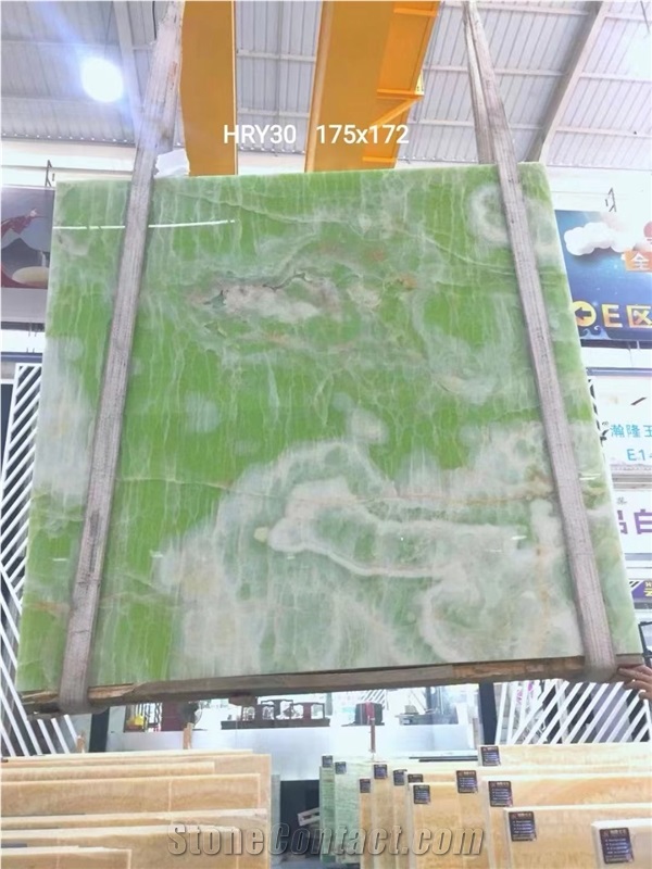 Natural Light Green Onyx Stone Backlit Tiles