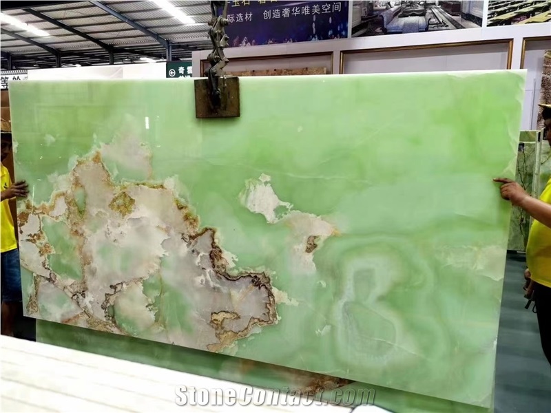 Natural Light Green Onyx Stone Backlit Tiles