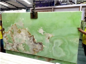 Natural Light Green Onyx Stone Backlit Tiles
