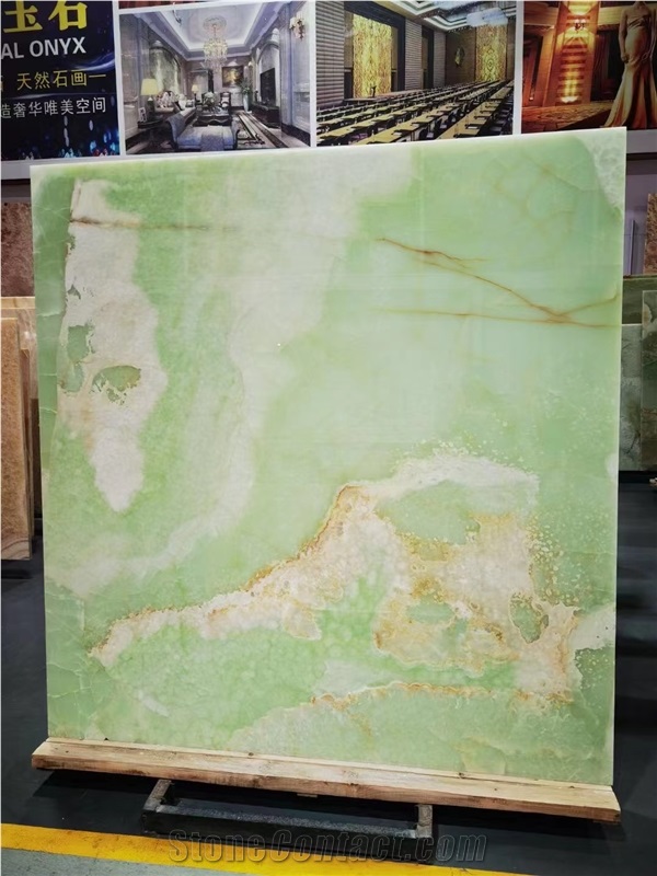 Natural Light Green Onyx Stone Backlit Tiles